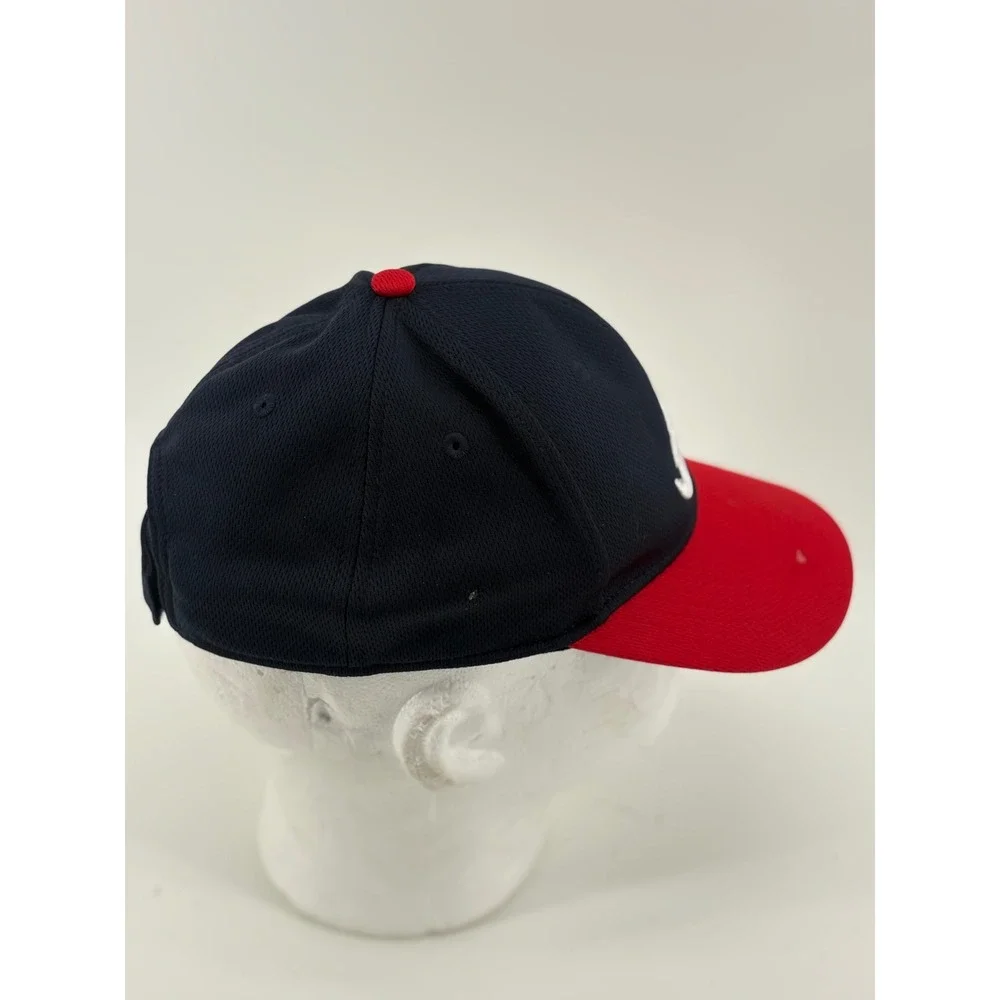 Team MLB Hat Youth OSFA Navy Blue Atlanta Braves Baseball Cap Adjustable‎ Mesh